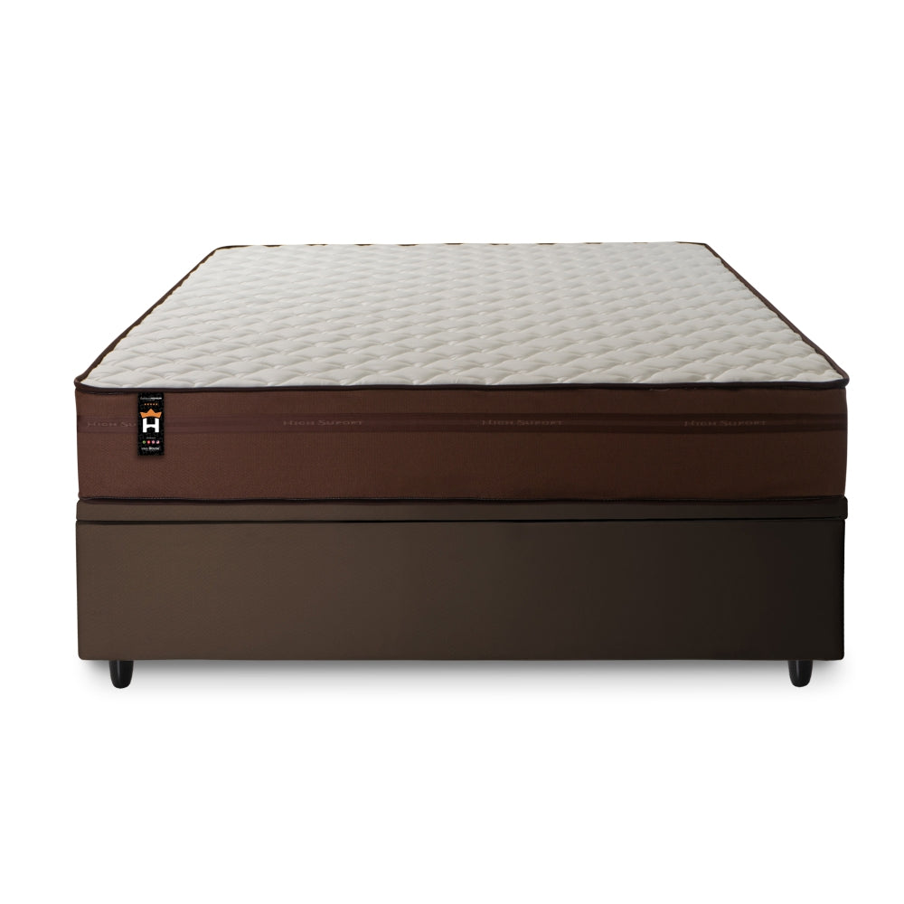 Cama Box Baú Atlanta 138x188 Marrom Espuma D45 King House