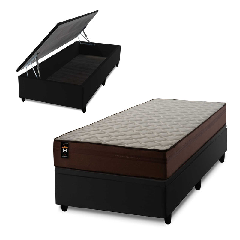 Cama Box Baú Atlanta 96x203 Preto Espuma D45 King House