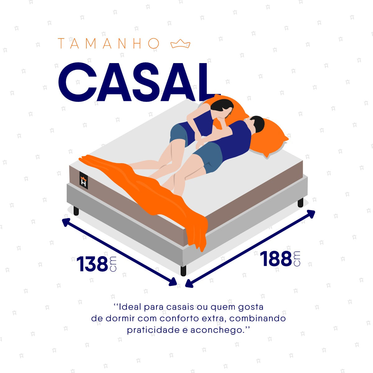 Cama Box Baú Atlanta Casal 138x188 Bege e Branco Espuma D45 Ortopédico