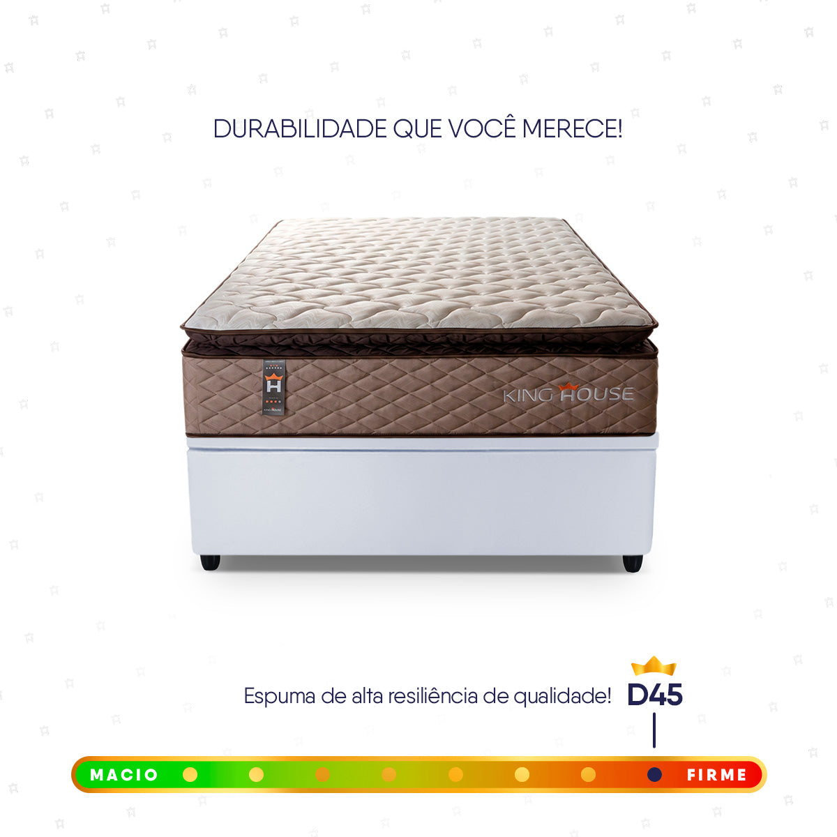 Cama Box Baú Atlanta Solteiro 88x188 Bege e Branco Espuma D45 Ortopédico