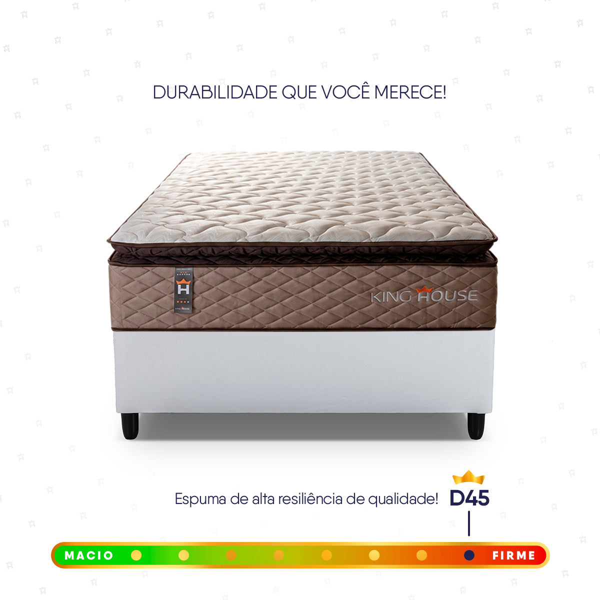 Cama Box Espuma Atlanta Solteirão 96x203 Bege