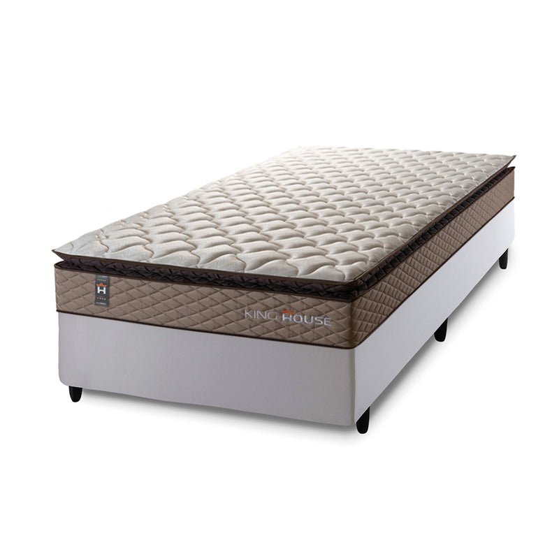Cama Box Espuma Atlanta Solteirão 96x203 Bege
