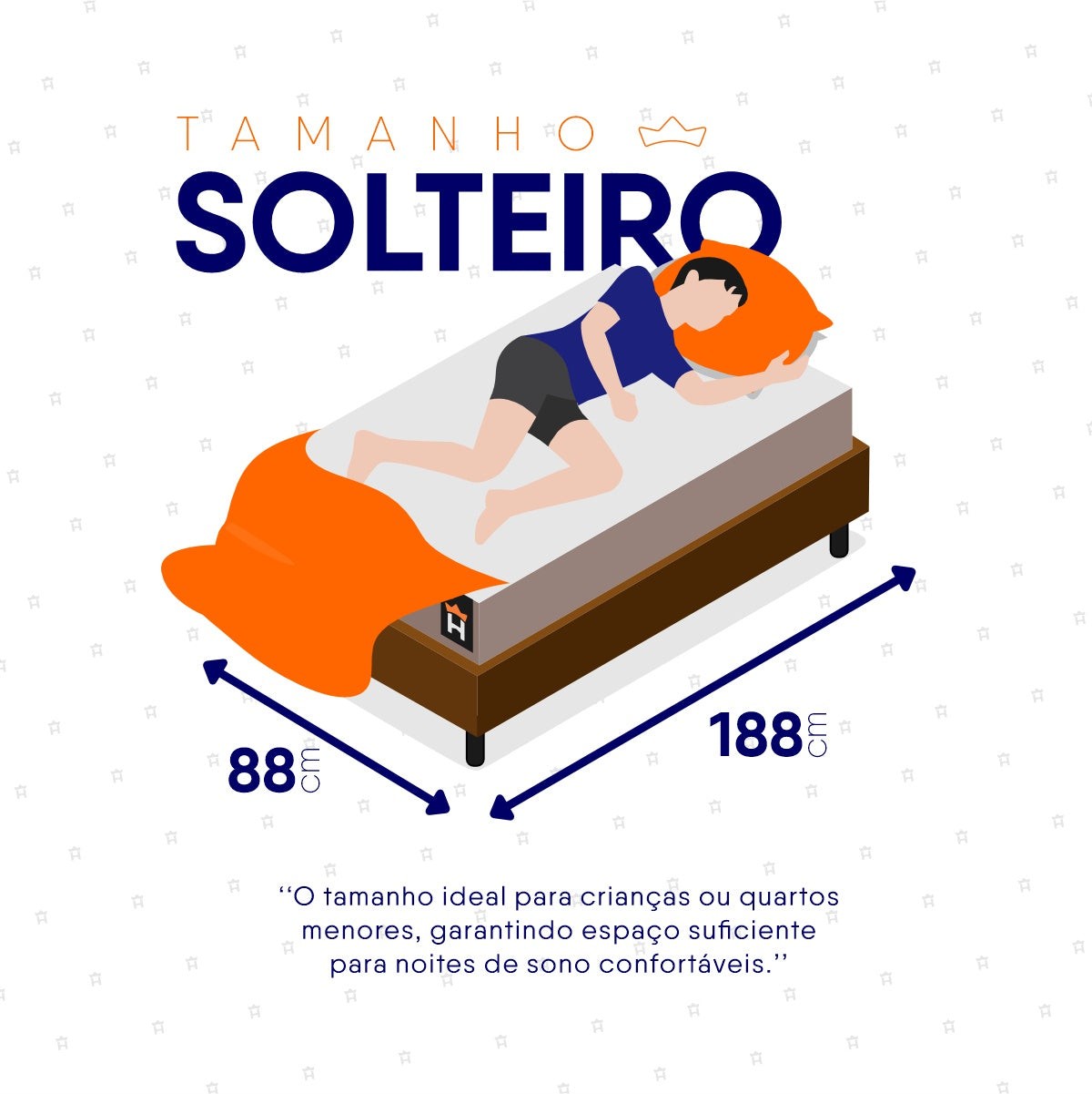 Cama Box Espuma Atlanta Solteiro 88x188 Bege e Marrom