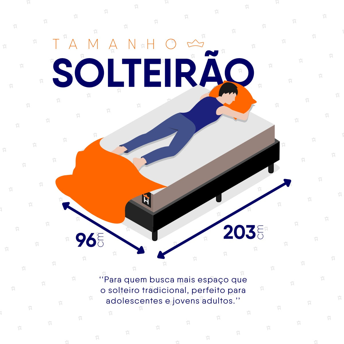 Cama Box Espuma Atlanta Solteirão 96x203 Bege e Preto