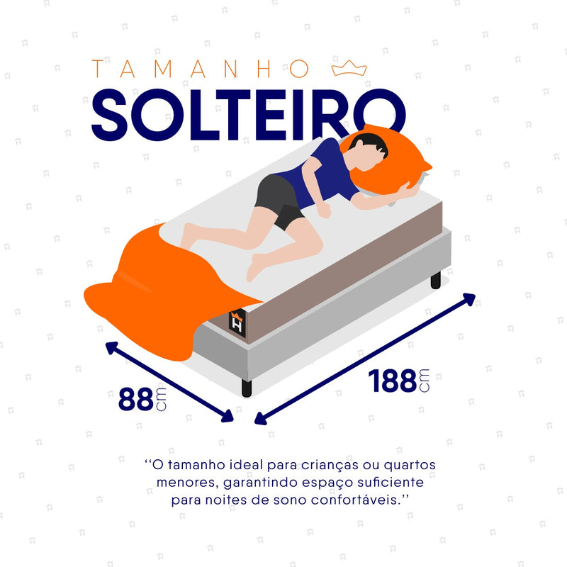 Colchão Espuma D45 Atlanta Solteiro 88x188x24 Bege Suporta 120 Kg Por Pessoa