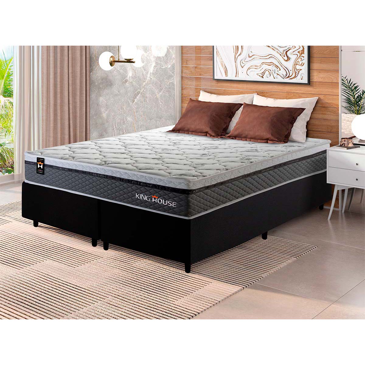 Cama Box Benton Molas Ensacadas Queen 158x198 King House