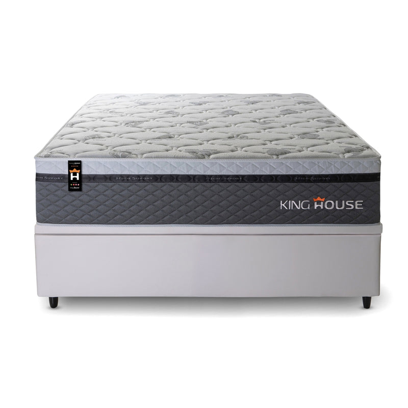Cama Box Baú Benton 138x188 c/ Molas Ensacadas King House