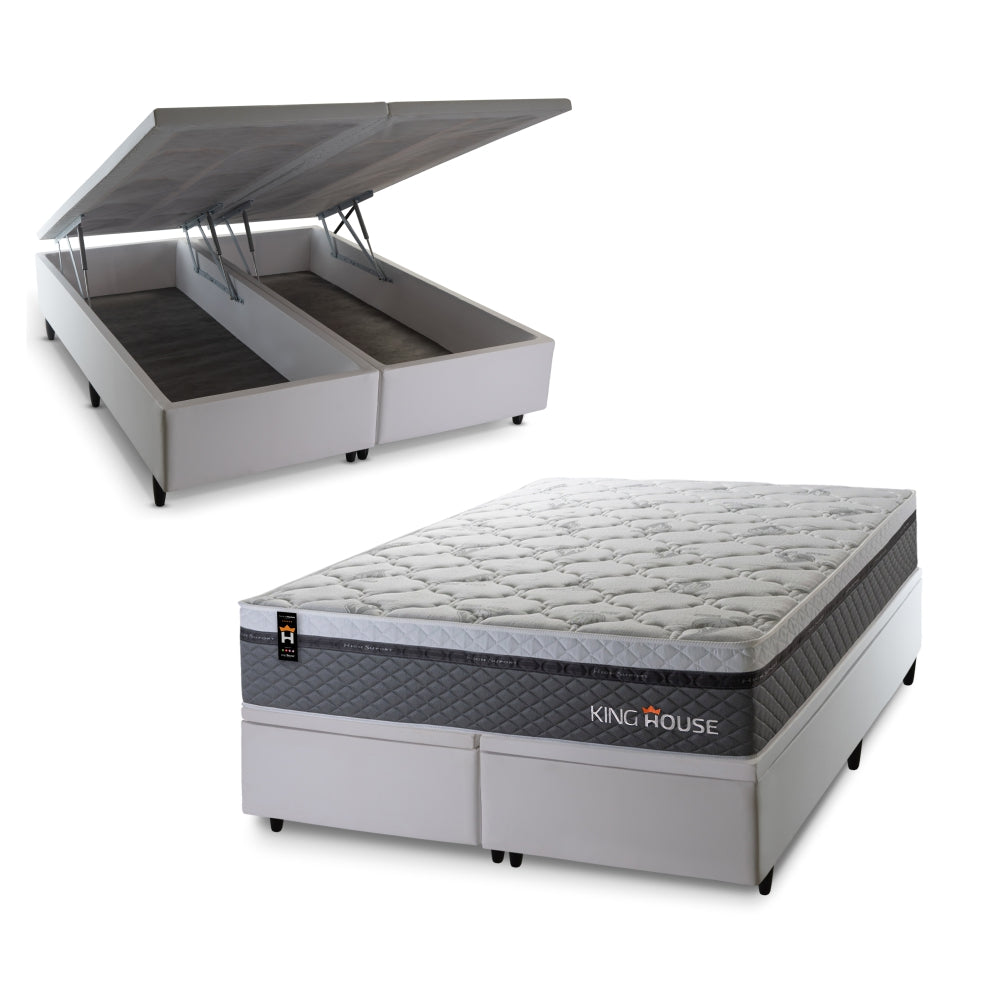 Cama Box Baú Benton c/ Molas Ensacadas 193x203 King House
