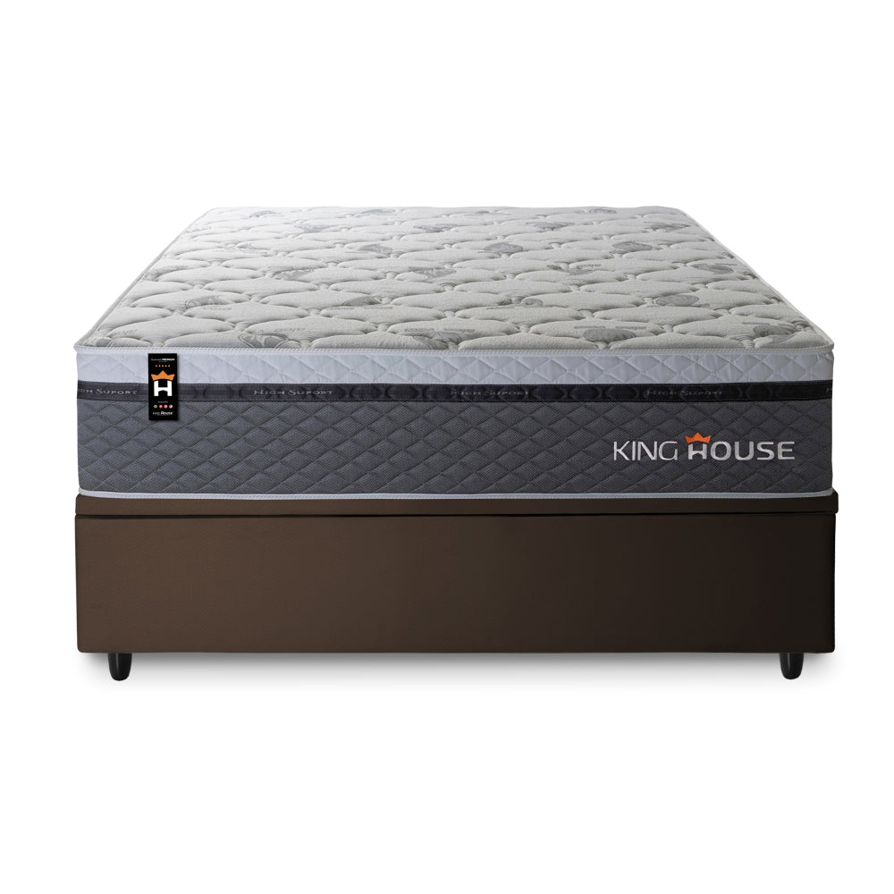 Cama Box Baú Benton 138x188 c/ Molas Ensacadas King House