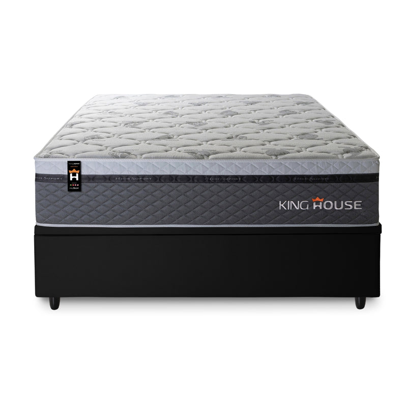 Cama Box Baú Benton 138x188 c/ Molas Ensacadas King House