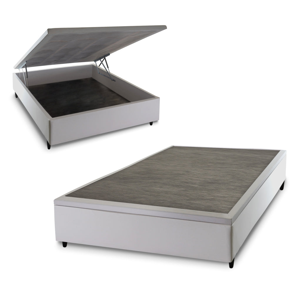 Base Box Baú Branco Casal 138x188x45