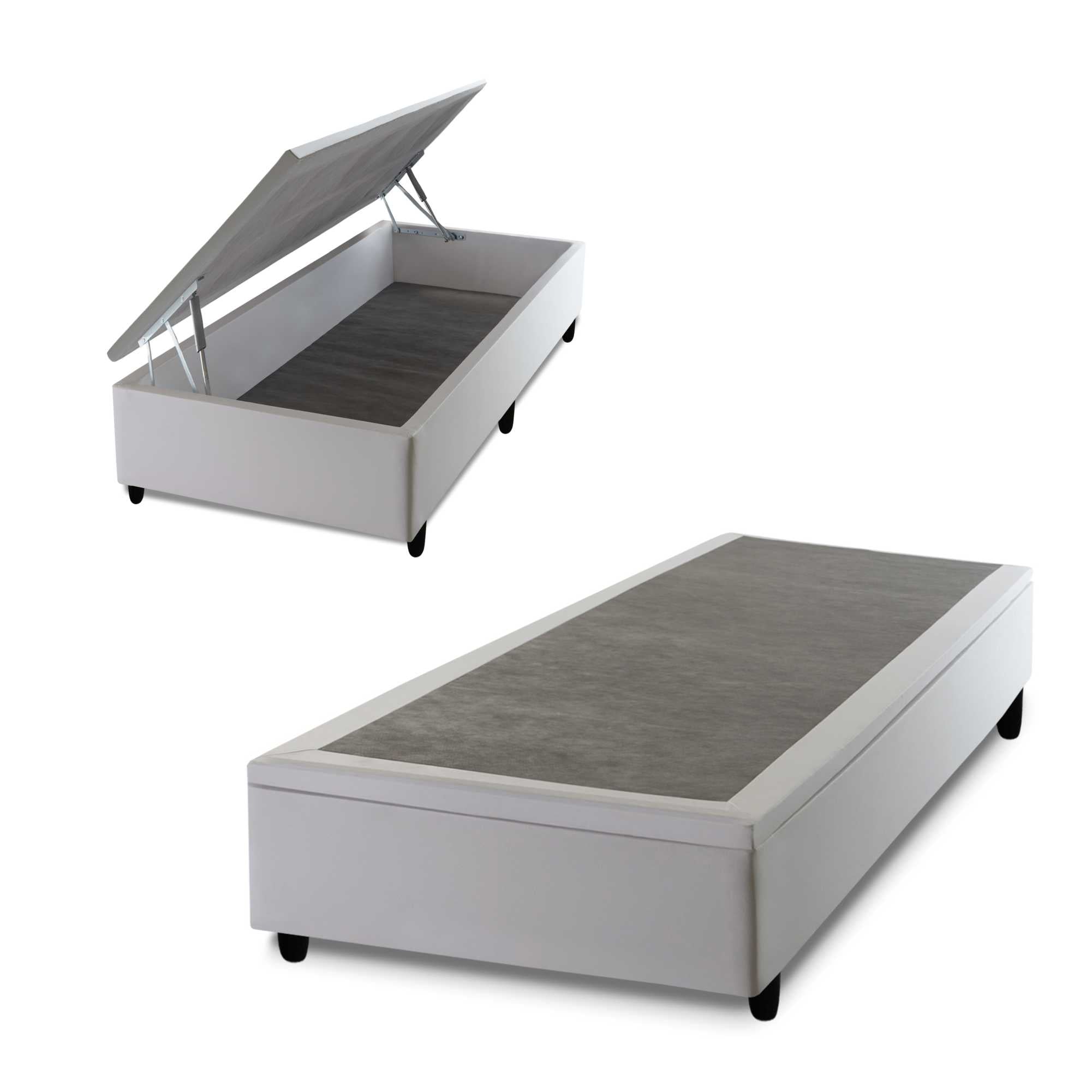 Base Box Baú Branco Solteiro 88x188x45