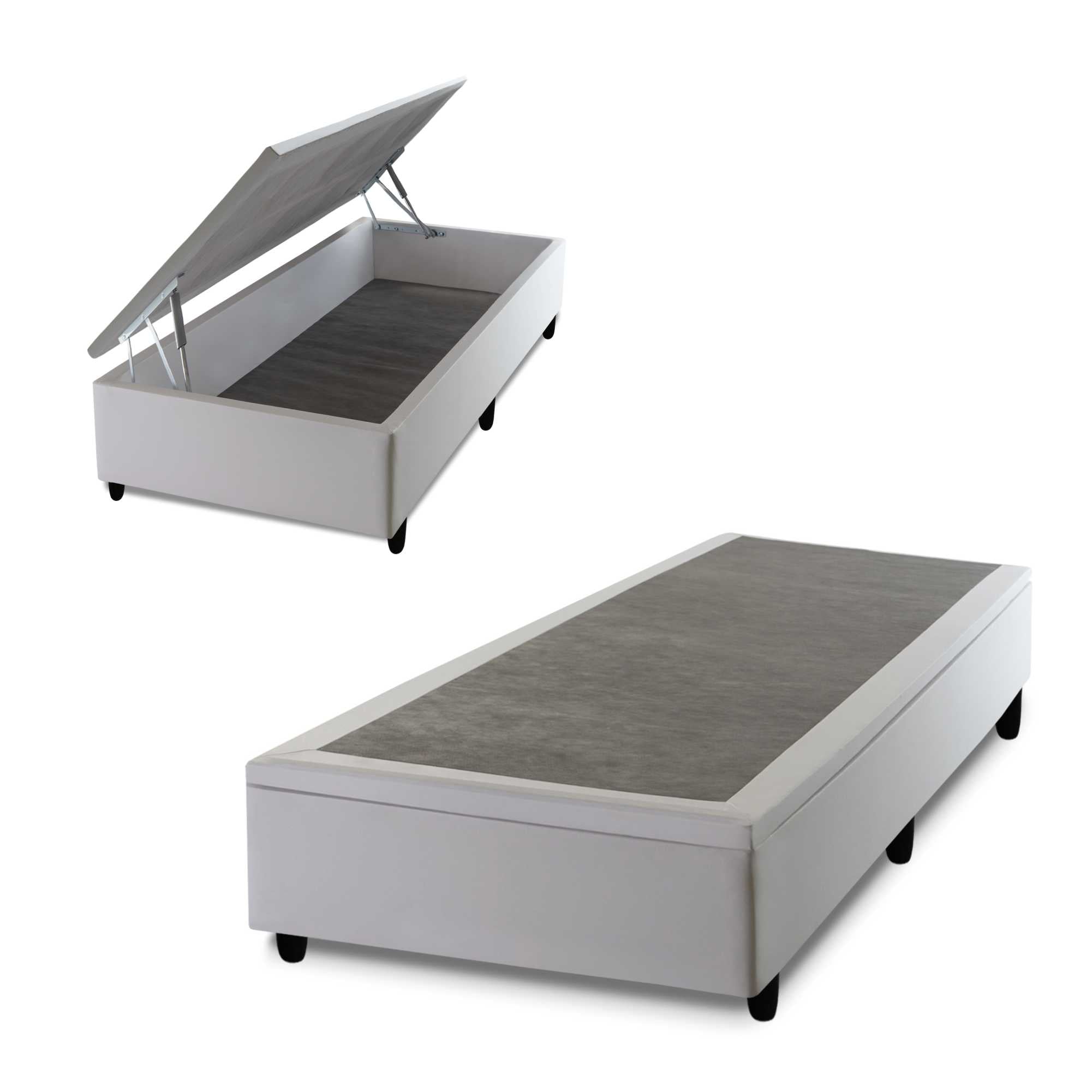 Base Box Baú Branco Solteiro 96x203x45