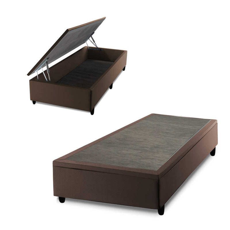 Base Box Baú Marrom Solteiro 88x188x45