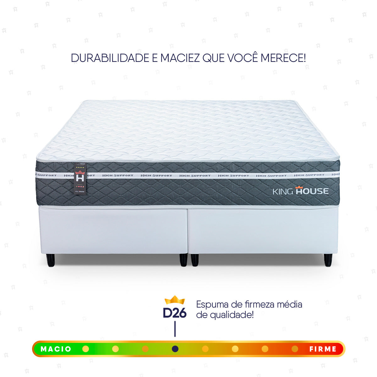 Cama Box Cairo Molas Ensacadas Queen 158x198 King House