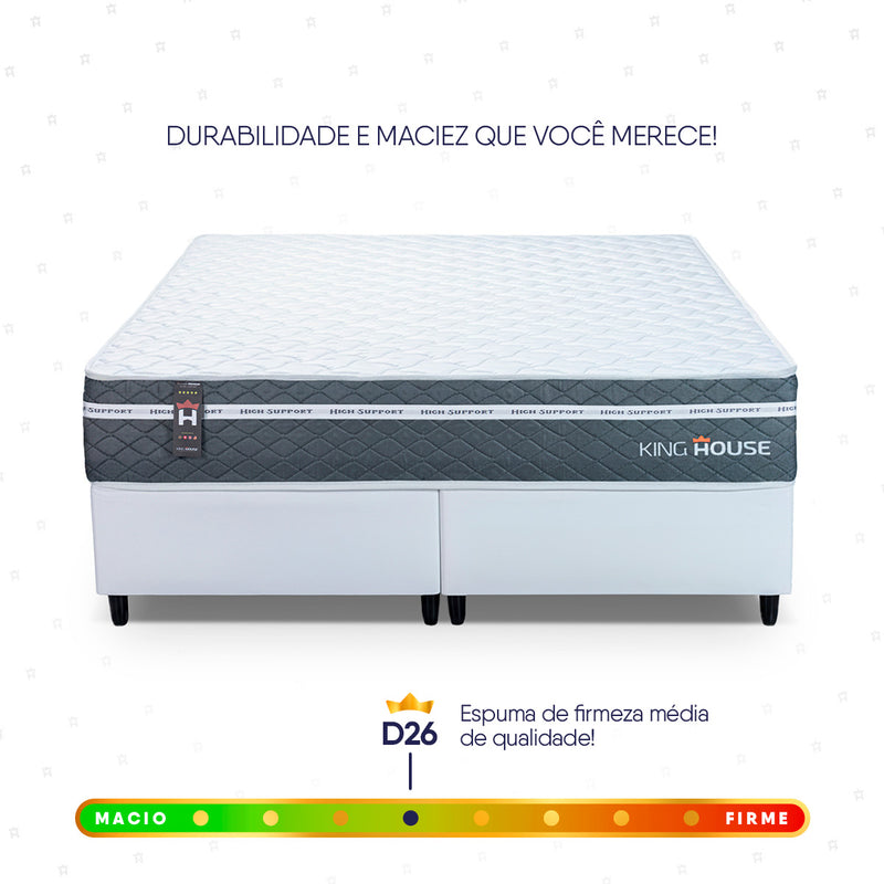 Cama Box Cairo Molas Ensacadas Queen 158x198 King House