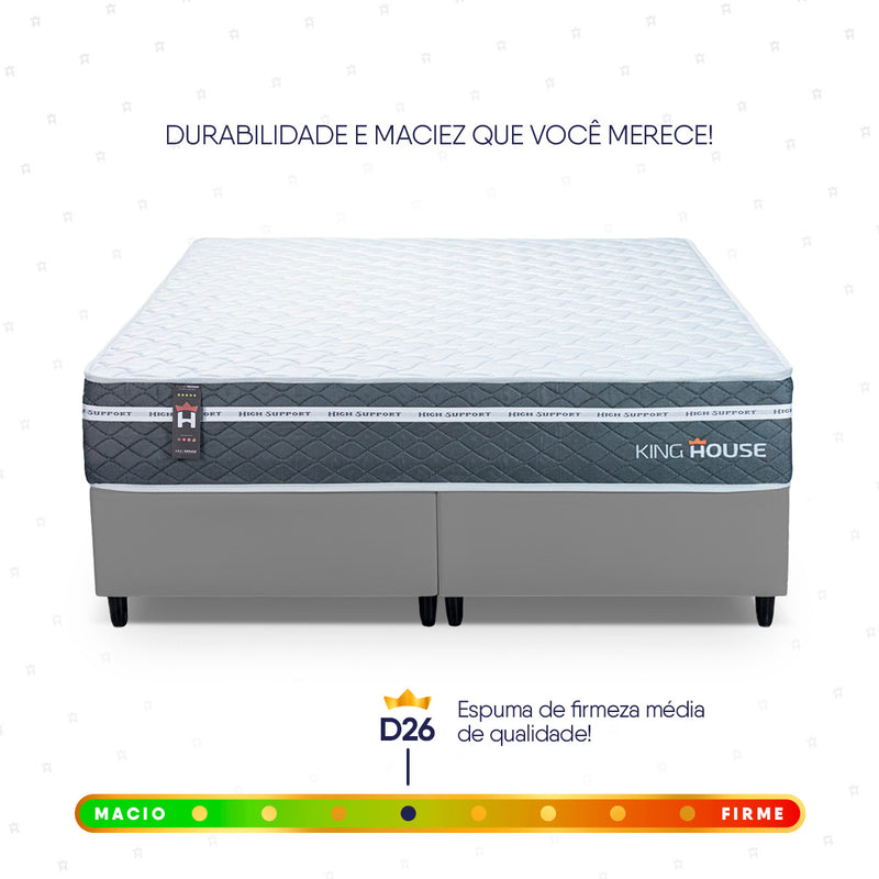 Cama Box Cairo Molas Ensacadas Queen 158x198 King House