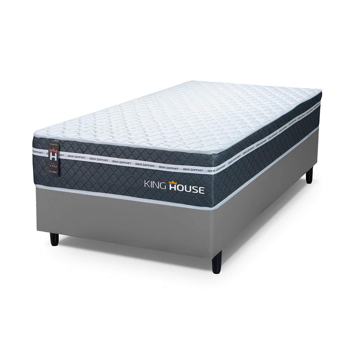 Cama Box Cairo Molas Ensacadas Solteiro 88x188 King House
