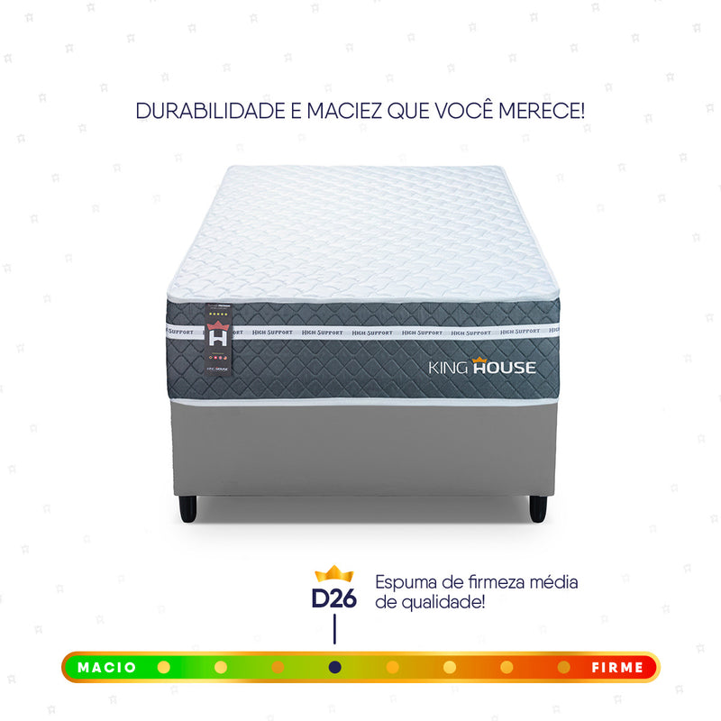 Cama Box Cairo Molas Ensacadas Solteirão 96x203 King House