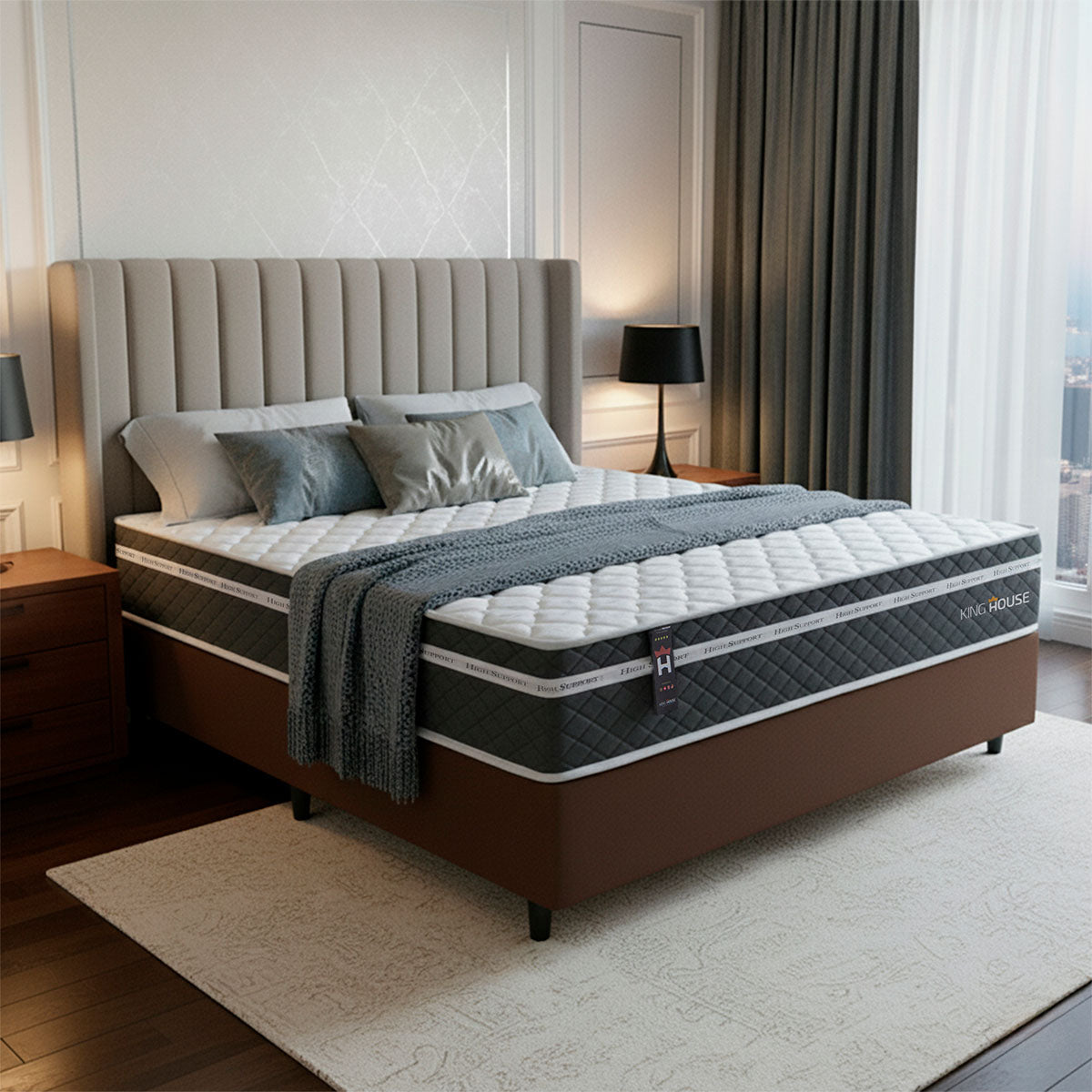 Cama Box Cairo Molas Ensacadas Casal 138x188 King House