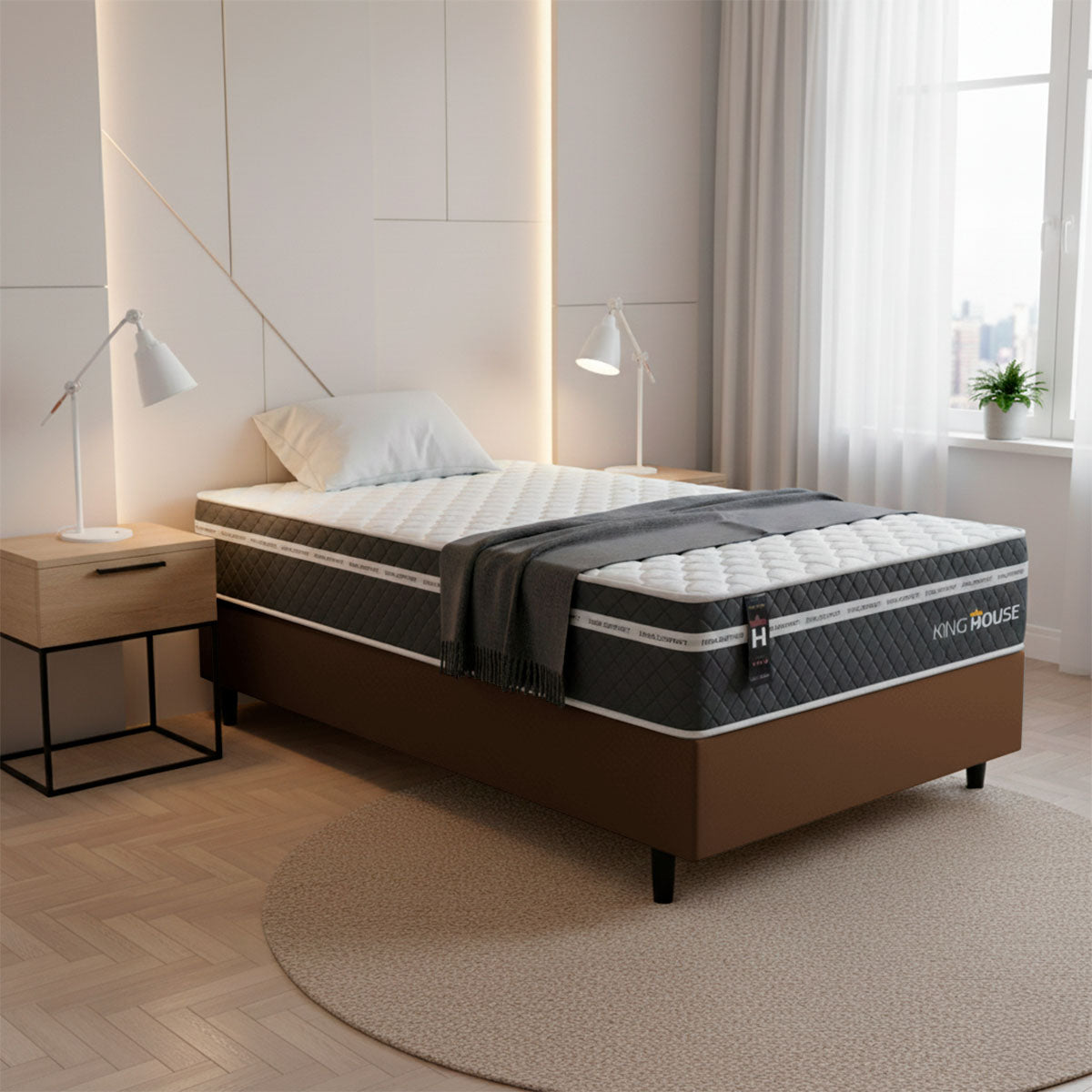 Cama Box Cairo Molas Ensacadas Solteiro 88x188 King House