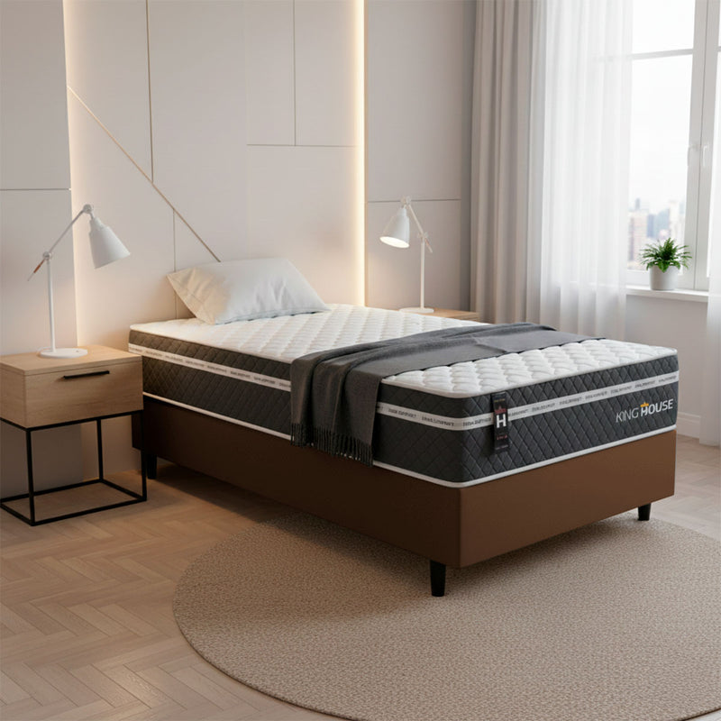 Cama Box Cairo Molas Ensacadas Solteiro 88x188 King House