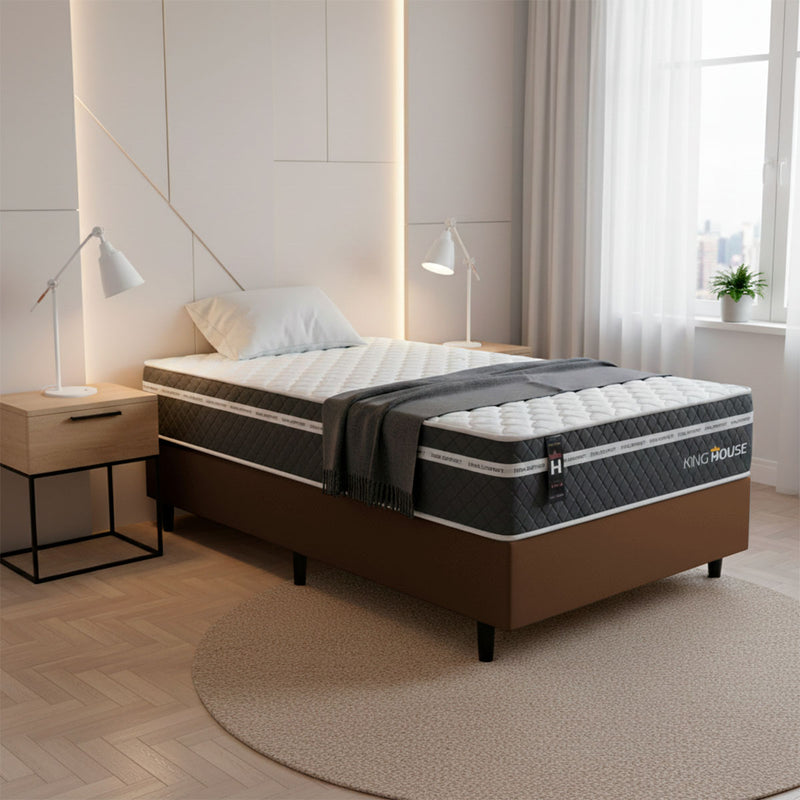 Cama Box Cairo Molas Ensacadas Solteirão 96x203 King House