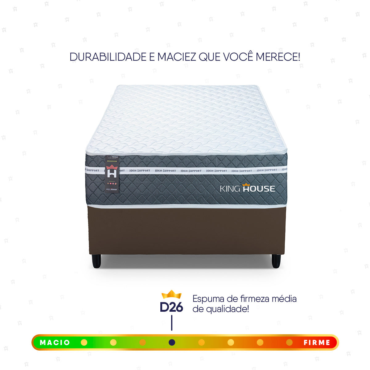 Cama Box Cairo Molas Ensacadas Solteirão 96x203 King House