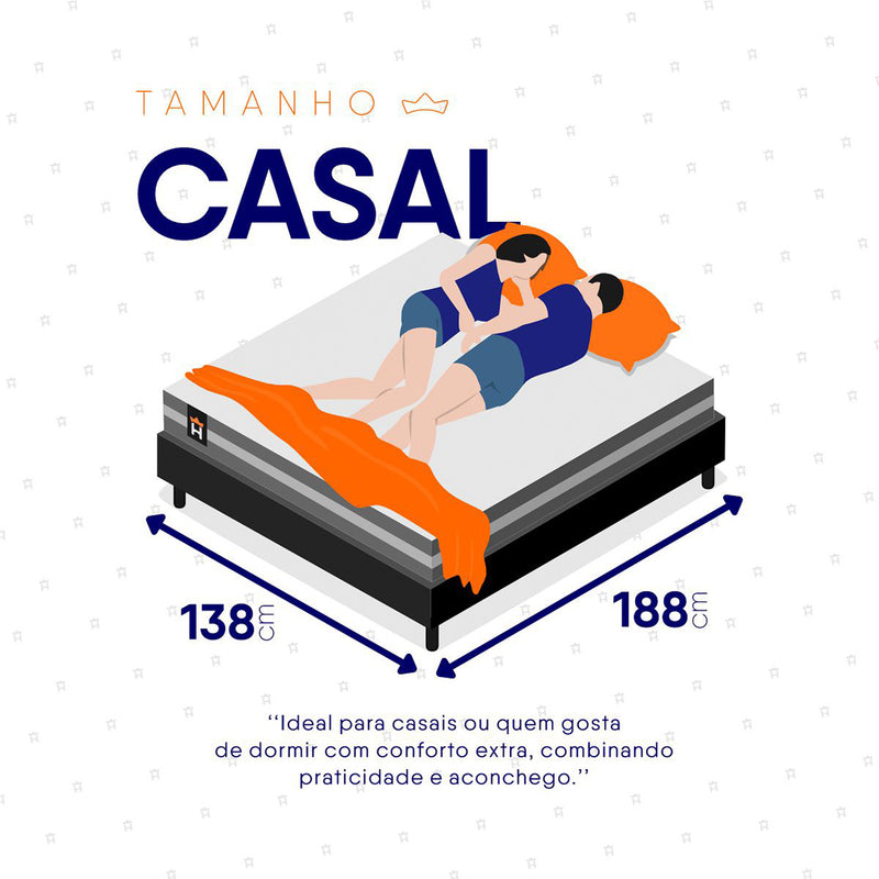 Cama Box Cairo Molas Ensacadas Casal 138x188 King House