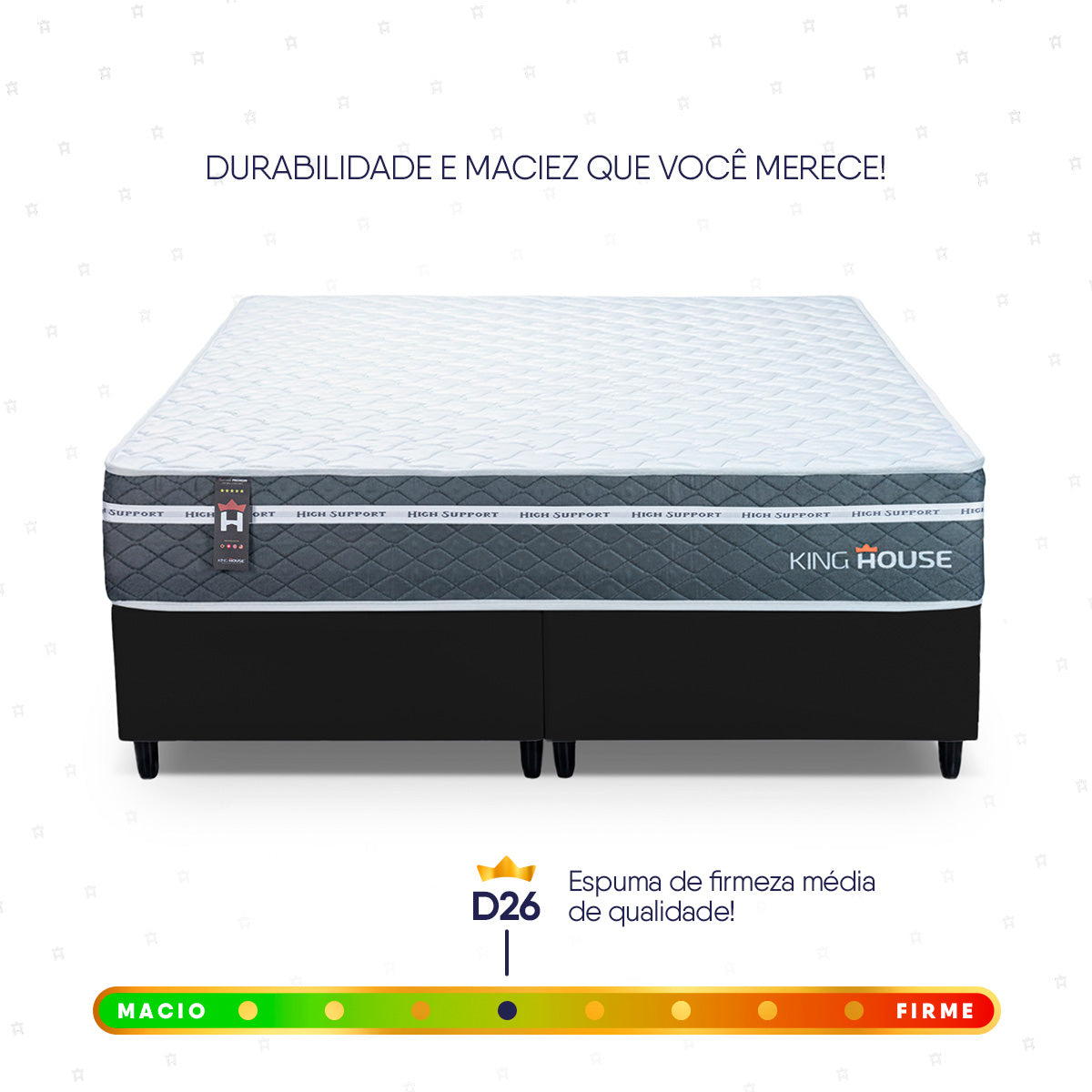 Cama Box Cairo Molas Ensacadas Queen 158x198 King House