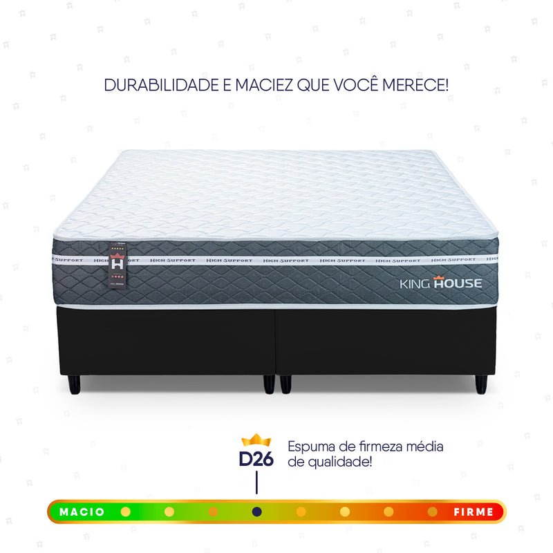 Cama Box Cairo Molas Ensacadas Queen 158x198 King House