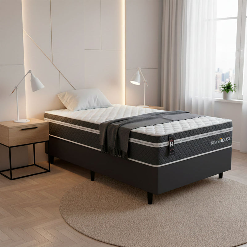 Cama Box Cairo Molas Ensacadas Solteirão 96x203 King House