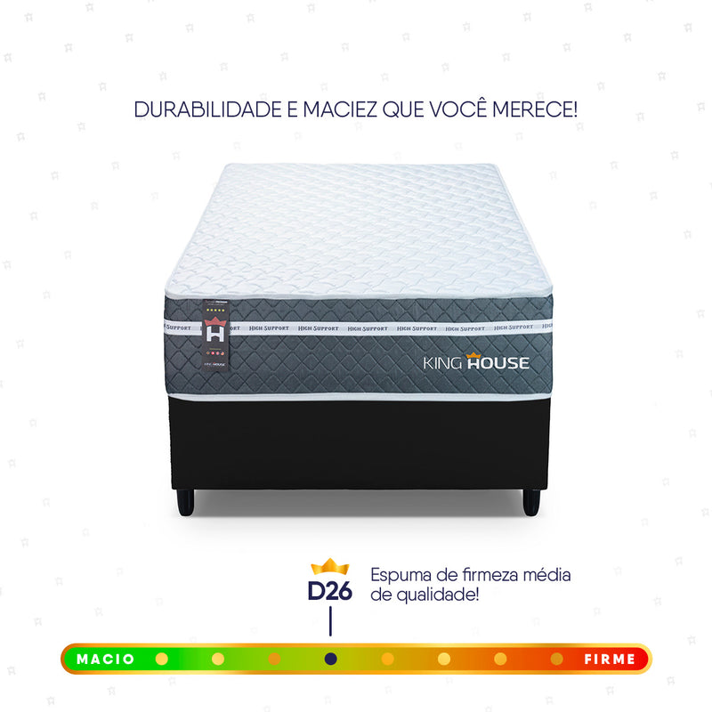 Cama Box Cairo Molas Ensacadas Solteirão 96x203 King House