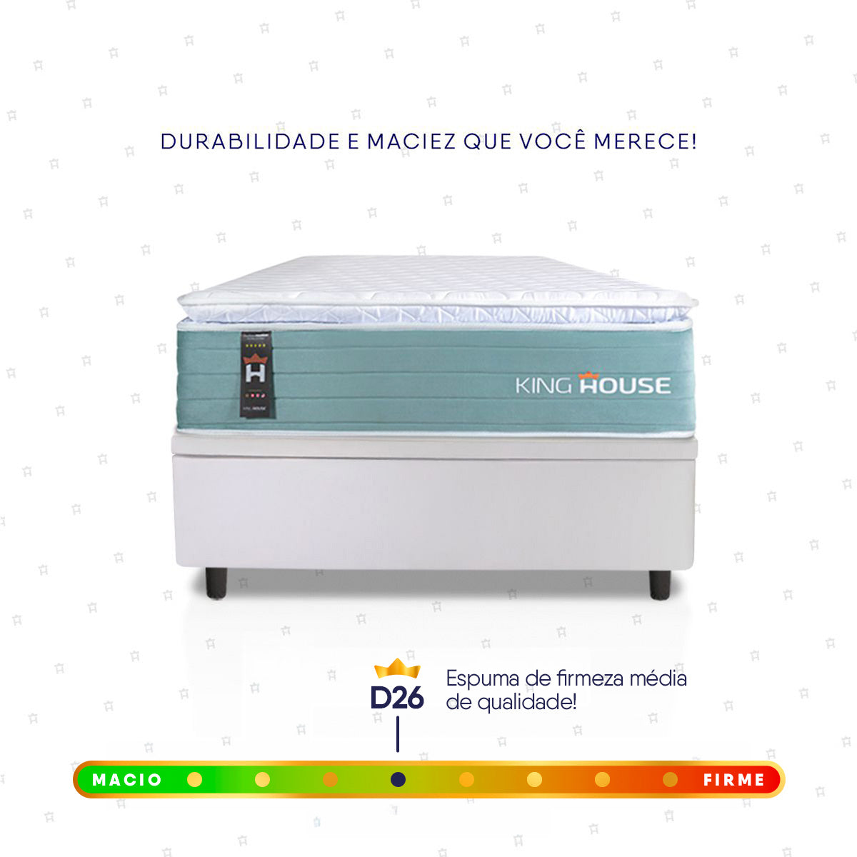 Cama Box Baú Lagos Molas Ensacadas 88x188 Branco King House