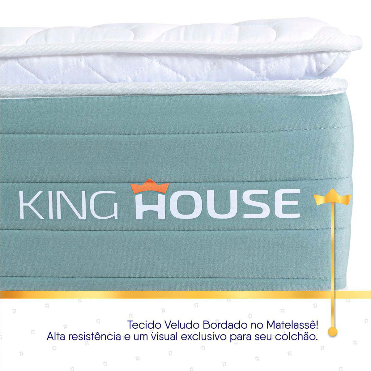 Cama Box Baú Lagos Molas Ensacadas 88x188 Branco King House
