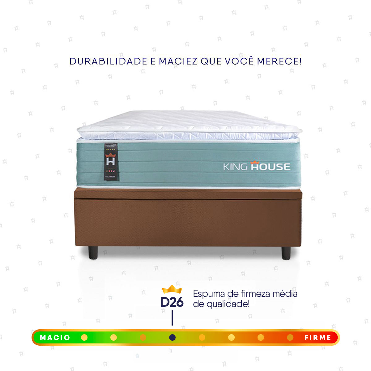 Cama Box Baú Lagos Molas Ensacadas 96x203 Marrom King House