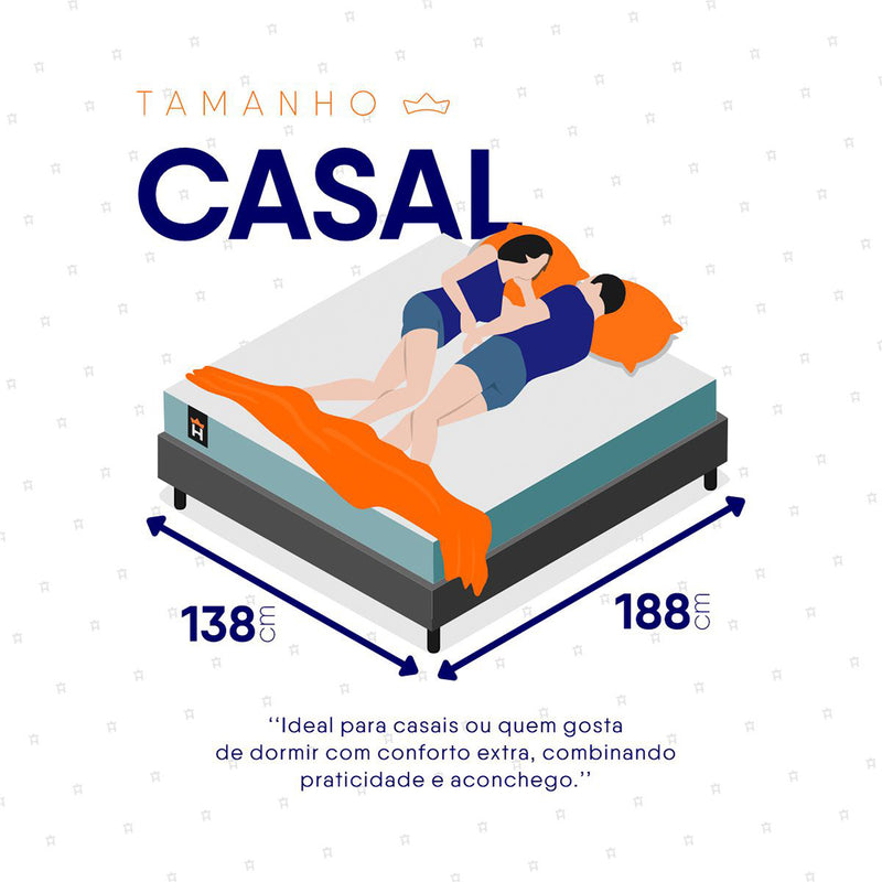 Cama Box Baú Lagos Molas Ensacadas Casal 138x188 King House