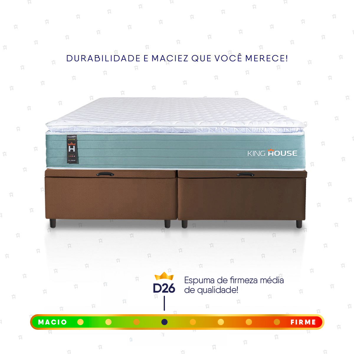 Cama Box Baú Lagos Molas Ensacadas King 193x203 King House
