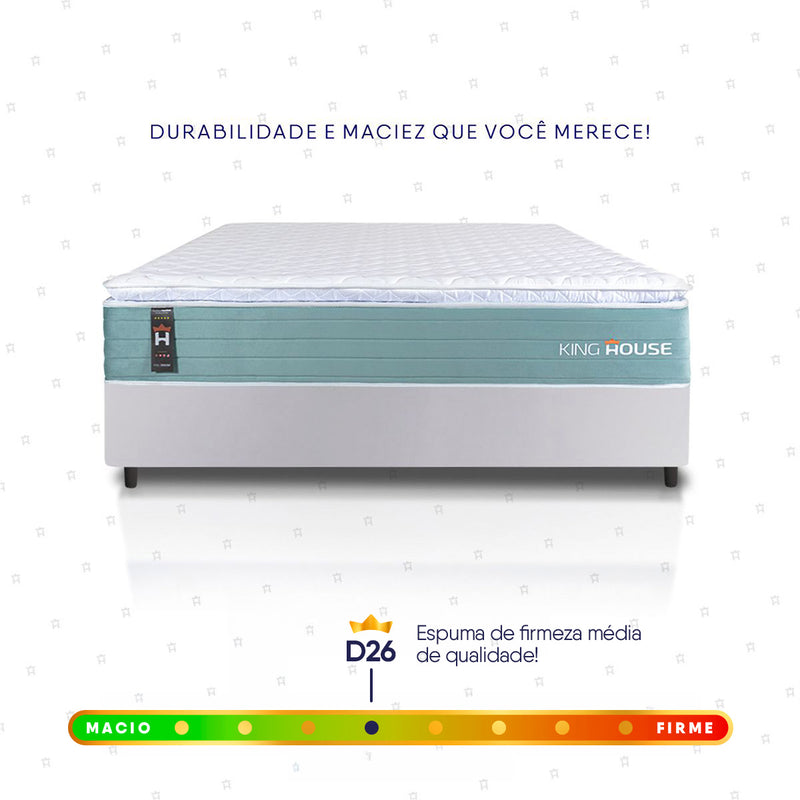 Cama Box Lagos Molas Ensacadas Casal 138x188 King House