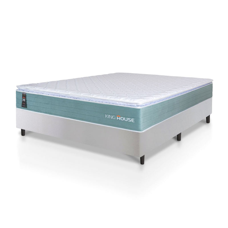 Cama Box Lagos Molas Ensacadas Casal 138x188 King House