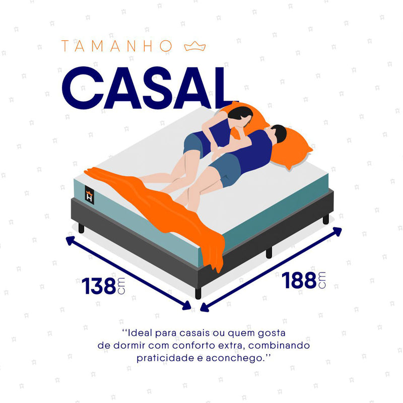 Cama Box Lagos Molas Ensacadas Casal 138x188 King House