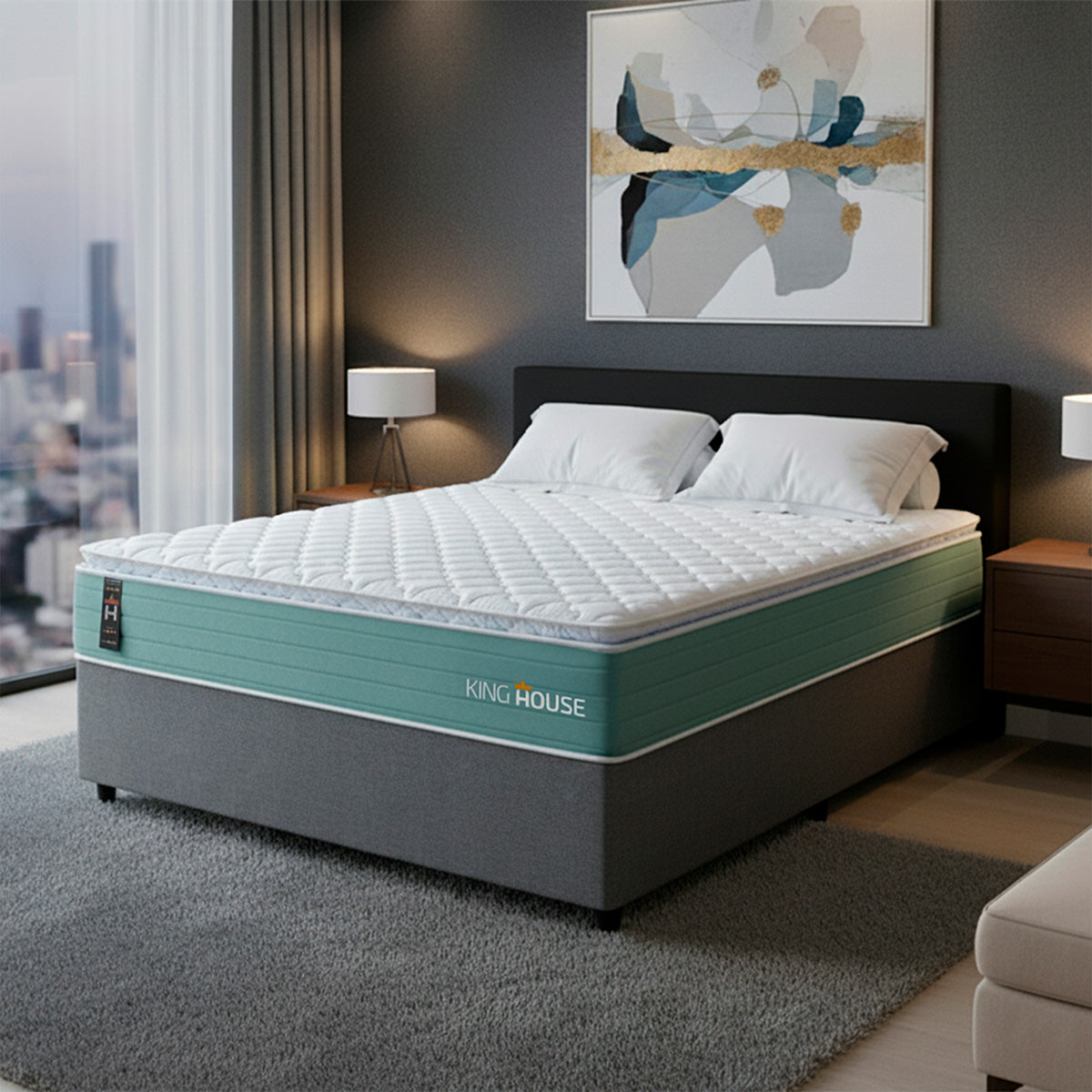 Cama Box Lagos Molas Ensacadas Casal 138x188 King House