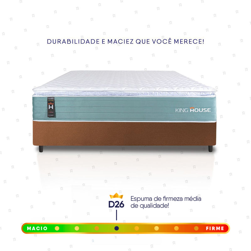Cama Box Lagos Molas Ensacadas Casal 138x188 King House