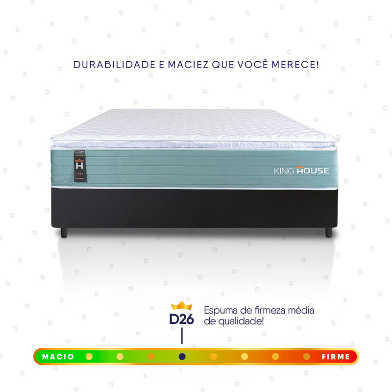 Cama Box Lagos Molas Ensacadas Casal 138x188 King House