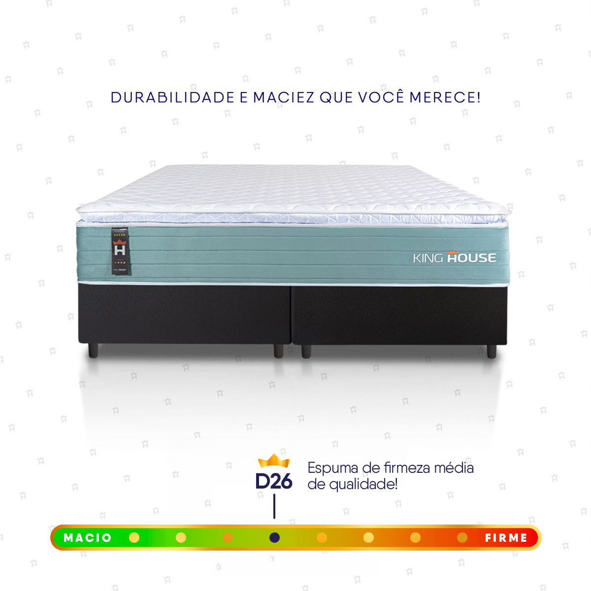Cama Box Lagos Molas Ensacadas King 193x203 Preto King House