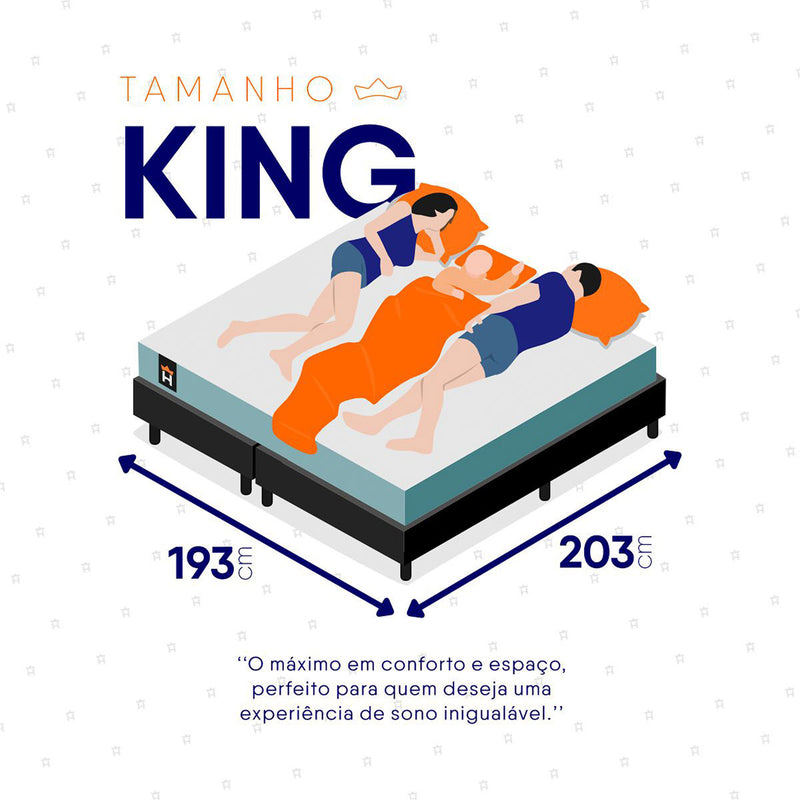 Cama Box Lagos Molas Ensacadas King 193x203 Preto King House