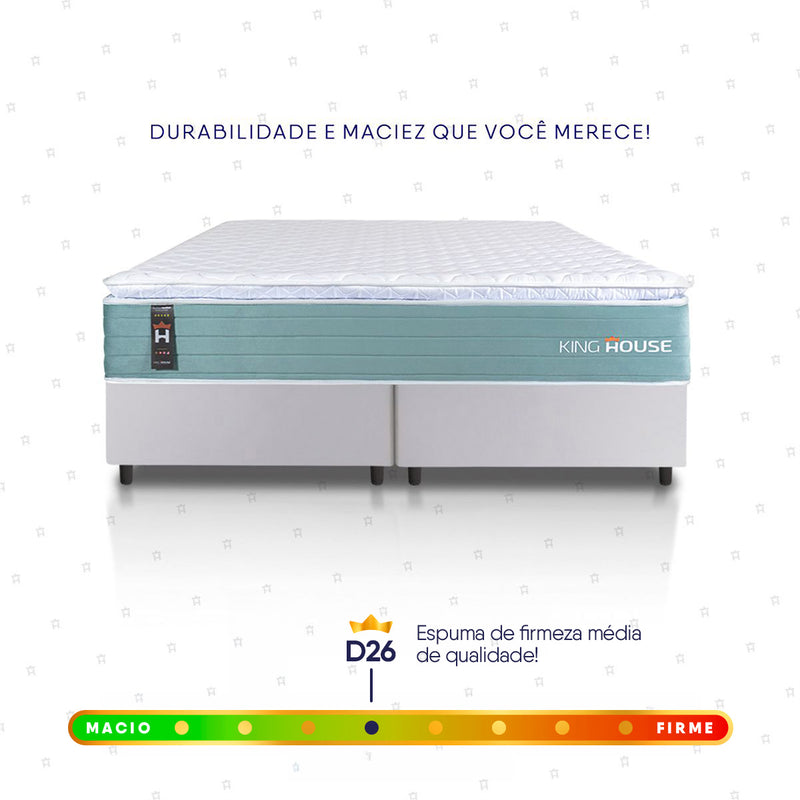 Cama Box Lagos Molas Ensacadas Queen 158x198 King House