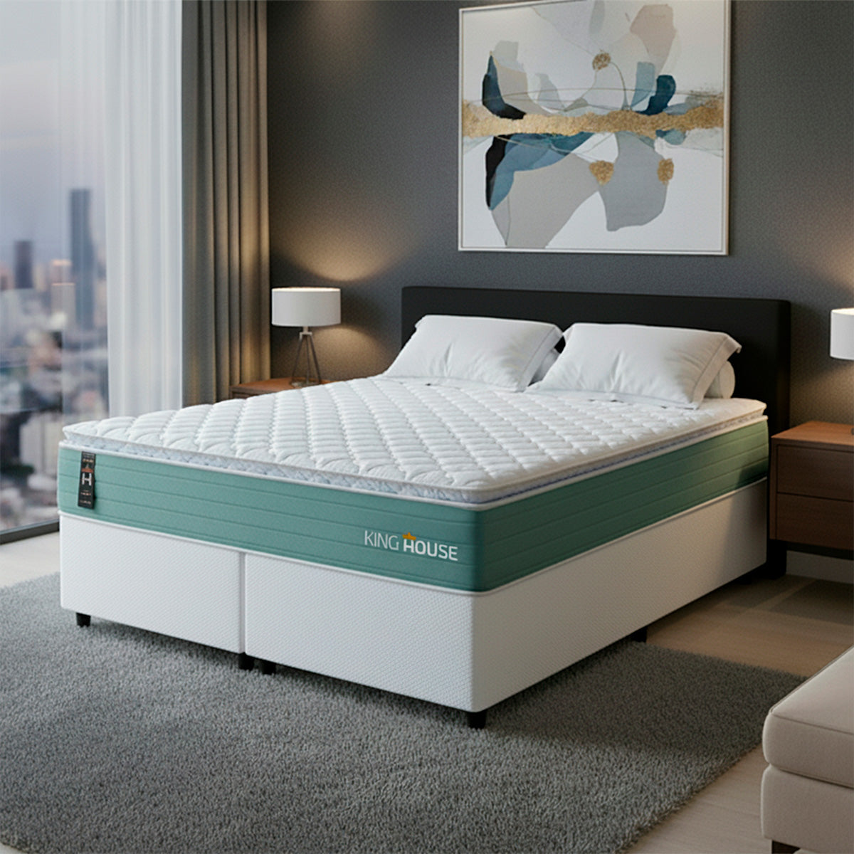 Cama Box Lagos Molas Ensacadas Queen 158x198 King House