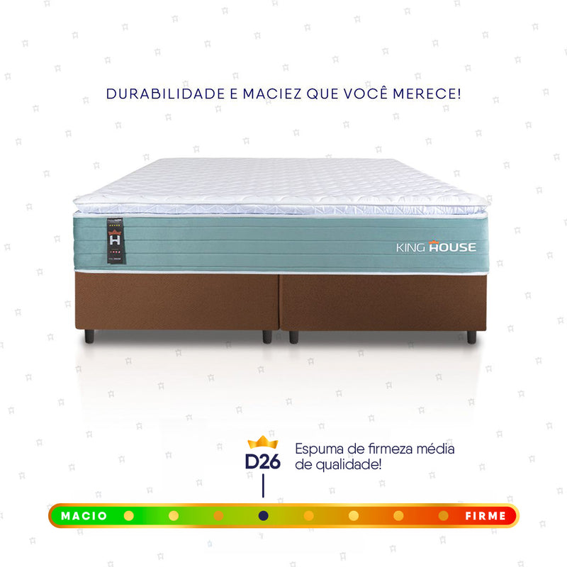 Cama Box Lagos Molas Ensacadas Queen 158x198 King House