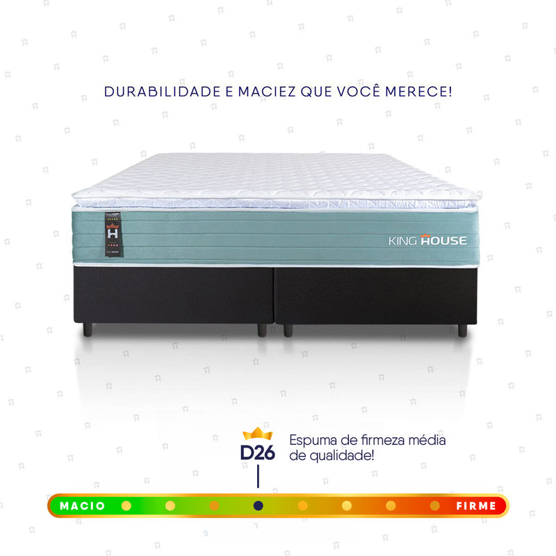 Cama Box Lagos Molas Ensacadas Queen 158x198 King House